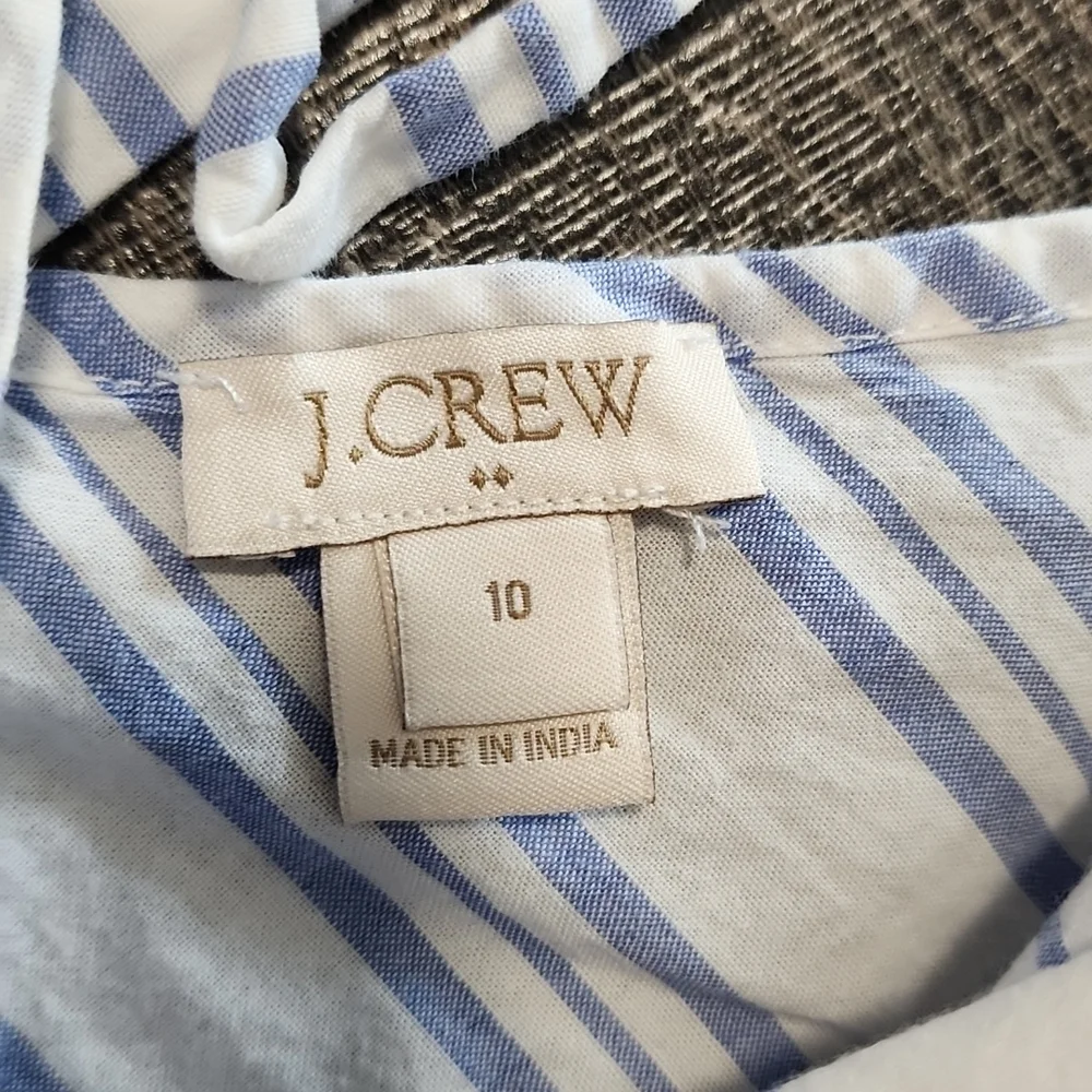 🌷 J.Crew striped, bell sleeve poplin Top 🌷